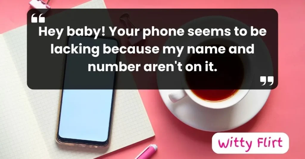 Flirty pickup lines to ask for crush's number
